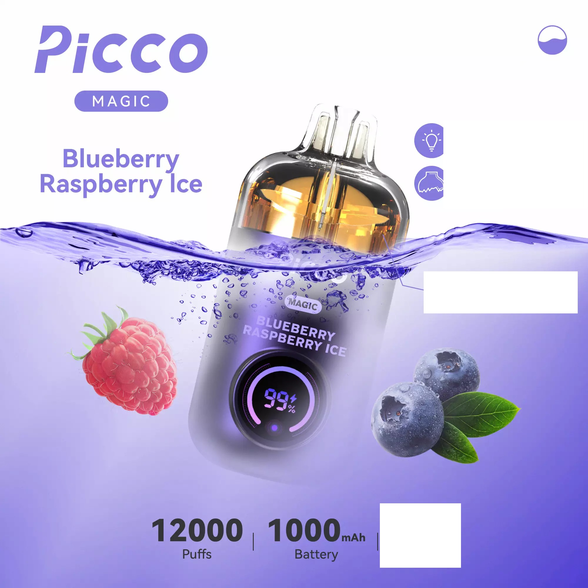 Blueberry Raspberry lce PICCO MAGIC 12000 - Blueberry Raspberry Ice - Image 1