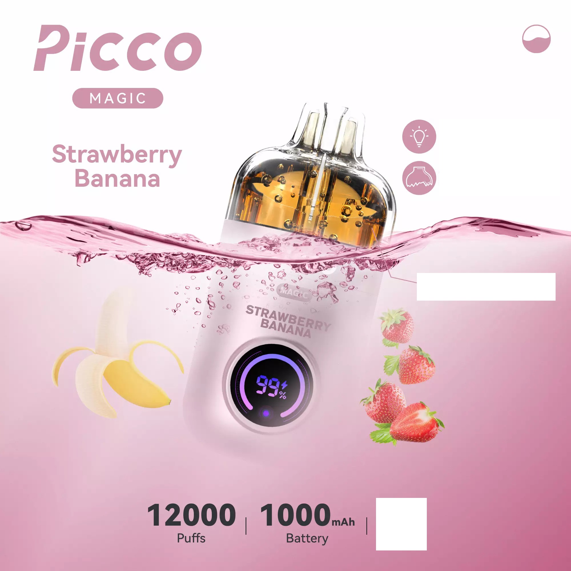 Strawberry Banana PICCO MAGIC 12000 - Strawberry Banana - Image 1