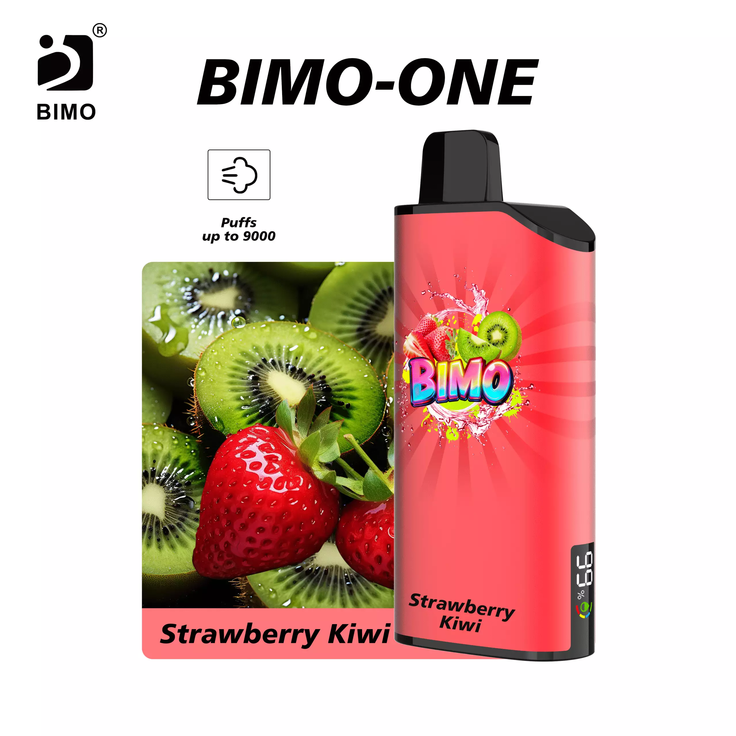 BIMO ONE 9000 Strawberry-Kiwi-scaled BIMO ONE 9000 - Strawberry Kiwi - Image 1